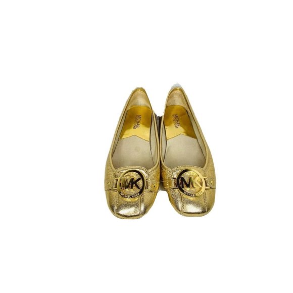 Michael kors gold flat shoes Clearance